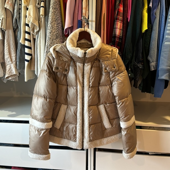 A.n.a. Shearling Winter Puffer Coat with Hood - Picture 10 of 13
